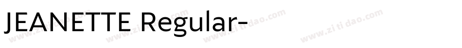 JEANETTE Regular字体转换